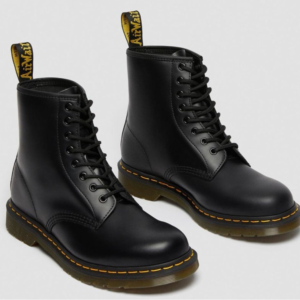 Dr. Martens Black Leather 1460 Smooth Boots